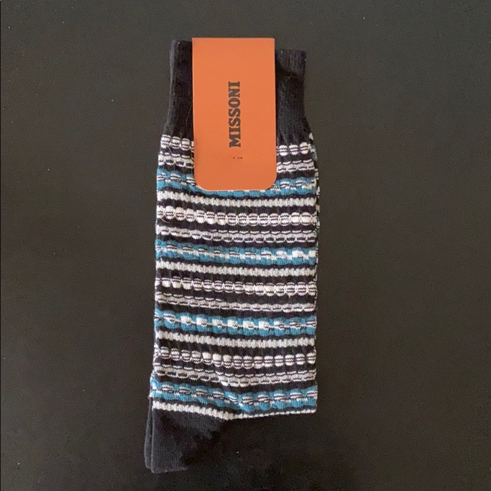 MISSONI Men’s Multicolor Dress Socks size M 9-10 NWT